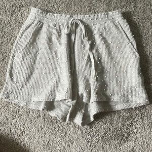 Polka dot knit shorts